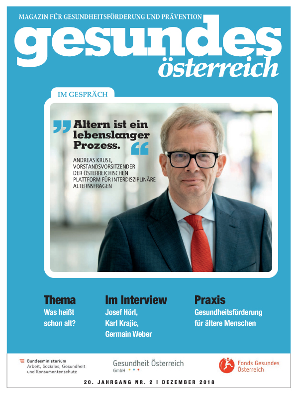 Titelblatt des Magazins "Gesundes Österreich" - Ausgabe 2/2018