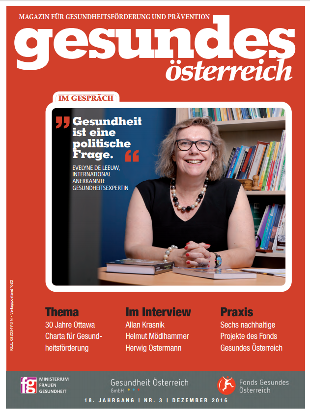 Titelblatt: Magazin Gesundes Österreich, Ausgabe 03/2016