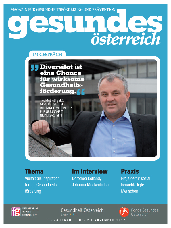 Titelblatt des Magazins "Gesundes Österreich" Ausgabe 2