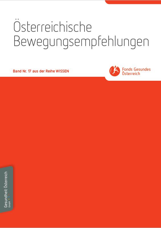 Titelseite des Wissenbandes Nummer 17 Österreichische Bewegungsempfehlungen