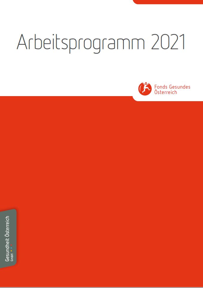 Titelseite Arbeitsprogramm 2021