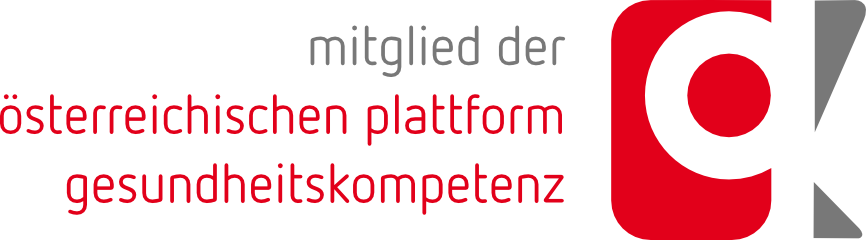 Logo der ÖPGK mit dem Text "Mitglied der Österreichischen Plattform Gesundheitskompetenz"