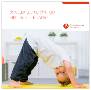 Titelblatt der Broschüre Bewegungsempfehlungen Kinder  3-6 Jahre