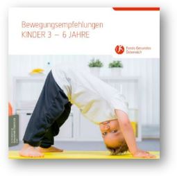 Titelblatt der Broschüre Bewegungsempfehlungen Kinder 3 - 6 Jahre