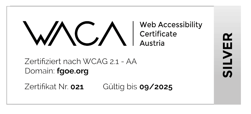 Web Accessibility Certificate Austria Silver