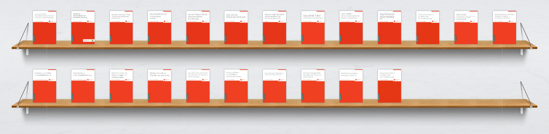 Grafik eines Bücherregals mit Wissensbänden