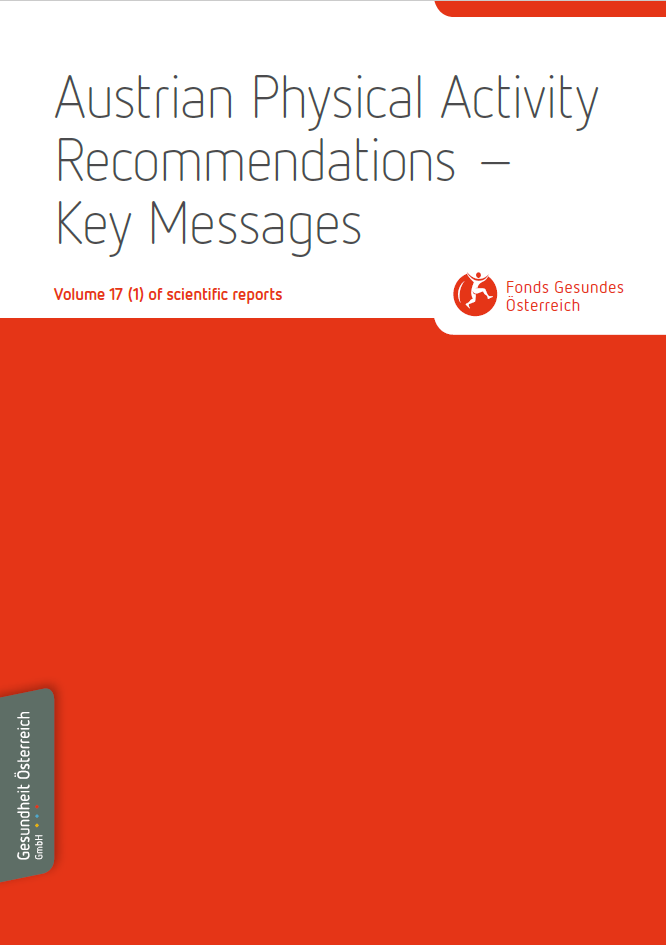 Titelblatt des Wissensbands 17 (1): Austrian Physical Activity Recommendations – Key Messages