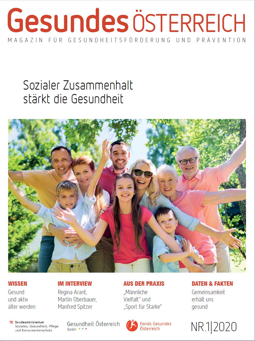 Titelblatt des Magazins Gesundes Österreich Ausgabe 1/2020