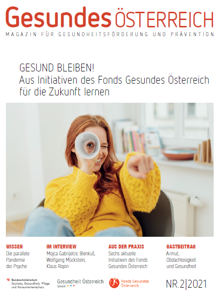 Titelblatt des Magazins Gesundes Österreich Ausgabe 2/2021