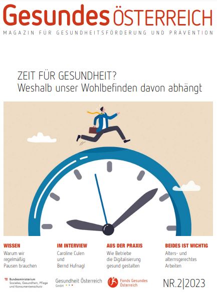 Titelblatt des Magazins Gesundes Österreich Ausgabe 2/2023