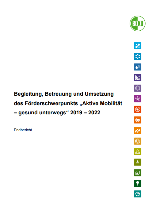 Titelblatt der Übergreifenden Evaluation - Aktive Mobilität (Phase I)