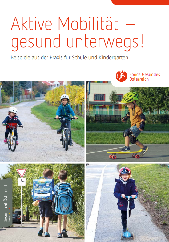  Titelblatt der Broschüre Aktive Mobilität – gesund unterwegs!