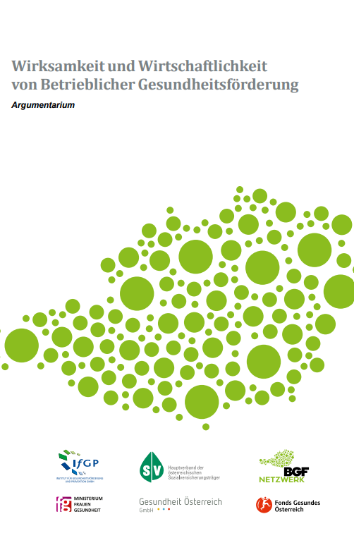 Titelblatt "Wirksamkeit und Wirtschaftlichkeit von Betrieblicher Gesundheitsförderung"