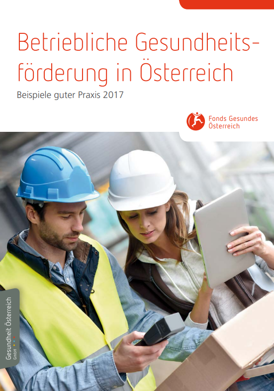 Titelblatt der Broschüre Betriebliche Gesundheitsförderung in Österreich
