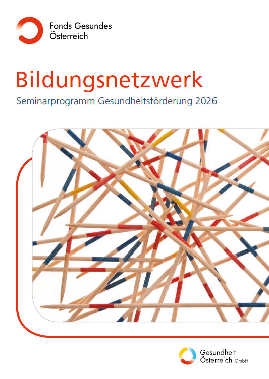 Titelblatt des Bildungsnetzwerk - Seminarprogramms Gesundheitsförderung 2026