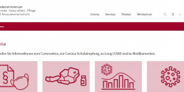 Screenshot der Webseite des Bundesministerium für Soziales, Gesundheit, Pflege und Konsumentenschutz