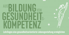 Screenshot des Titelblatts des Infofolder mit dem Text: Ausbildung von Gesundheitskompetenz