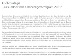 titelblatt gesundheitliche chancengerechtigkeit