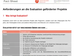 titelblatt evaluation andforderungen