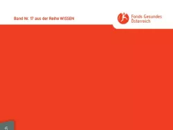 Titelseite des Wissenbandes Nummer 17 Österreichische Bewegungsempfehlungen