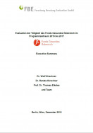 Titelseite Evaluation der Tätigkeit des Fonds Gesundes Österreich im Programmzeitraum 2015 bis 2017