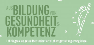 Screenshot des Titelblatts des Infofolder mit dem Text: Ausbildung von Gesundheitskompetenz