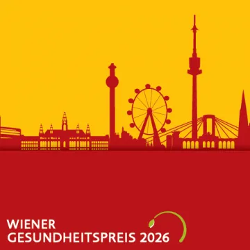 Ausschnitt des Titelblatts mit dem Text "Wiener Gesundheitspreis 2026"