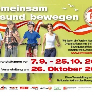 Inserat zum "Gemeinsam gesund bewegen" Tag 2015