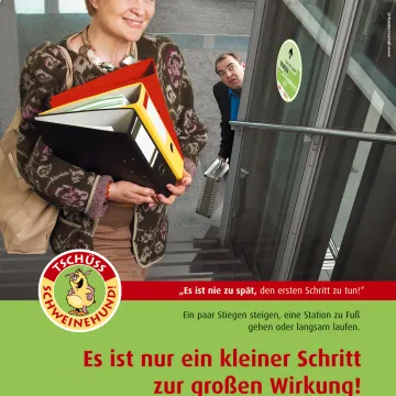 Kampagnensujet "Treppe statt Lift"