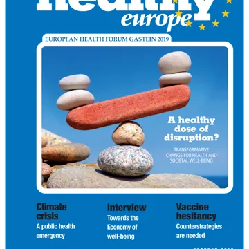 Titelblatt des Magazins healthy europe