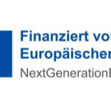 Logo der EU mit dem Text: Finanziert von der Europäischen Union, NextGenerationEU 