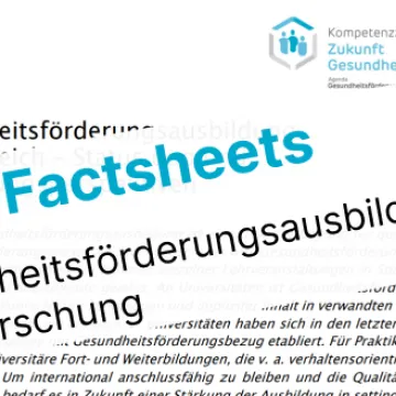Grafik mit  Text Neue Factsheets