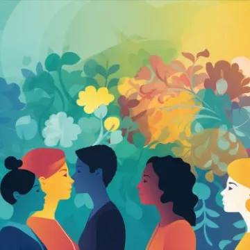 Diskutierende Personen zum Thema Mental Health