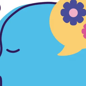 Grafik von Kopf mit Zahnrädern