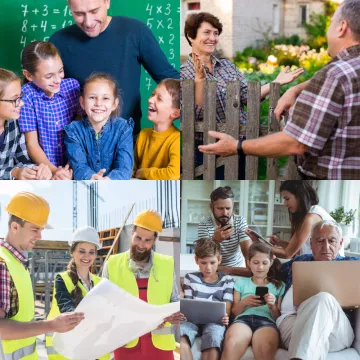 Situationen: Schule, Nachbarn, Arbeitsplatz, Digitalisierung