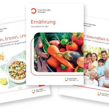 Titelblätter von drei Printpublikationen des FGÖ