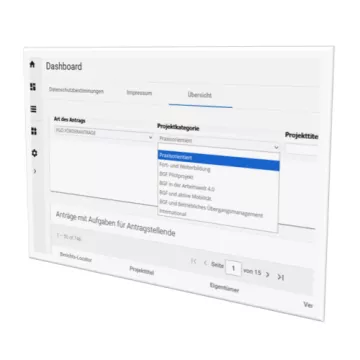 Screenshot des Projektguides