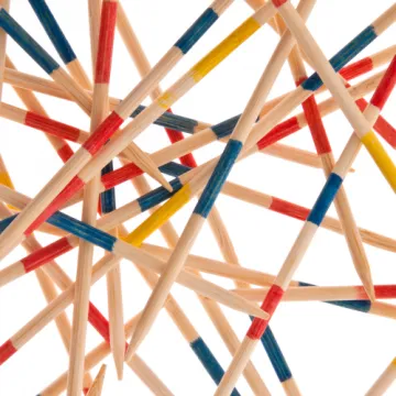 Mikado-Stäbe bilden ein Netz