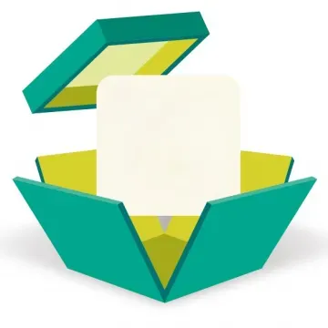 Grafik einer Box, die aufgeklappt ist
