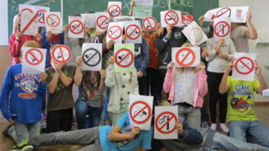 Foto einer Schulklasse die 2016 am Klassenwettbewerb teilgenommen hat