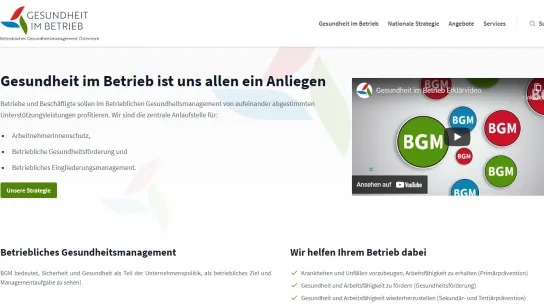 Screenshot der Website 