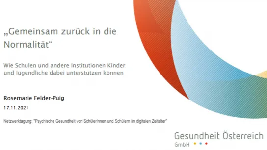 Screenshot der Startfolie der Powerpoint-Präsentation von Rosemarie Felder-Puig