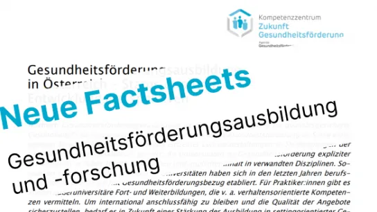 Grafik mit  Text Neue Factsheets