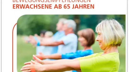 Titelblatt der Broschüre "Bewegungsempfehlungen Erwachsene ab 65 Jahren