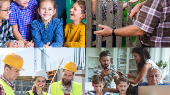 Situationen: Schule, Nachbarn, Arbeitsplatz, Digitalisierung