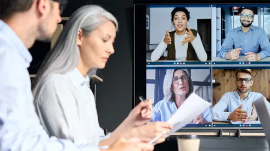 Online Videokonferenz bei Meeting