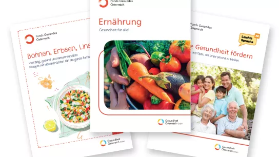 Titelblätter von drei Printpublikationen des FGÖ