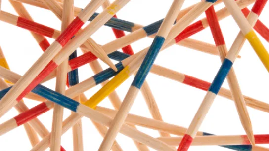 © Gina Sanders - stock.adobe.com Mikado-Stäbe bilden ein Netz