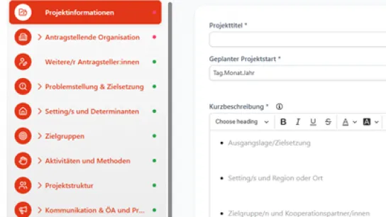 Screenshot der neuen Plattform